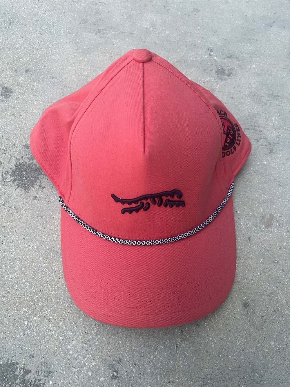 Men's Sun Day Red Rope Hat - Feisty Flamingo with Embroidere